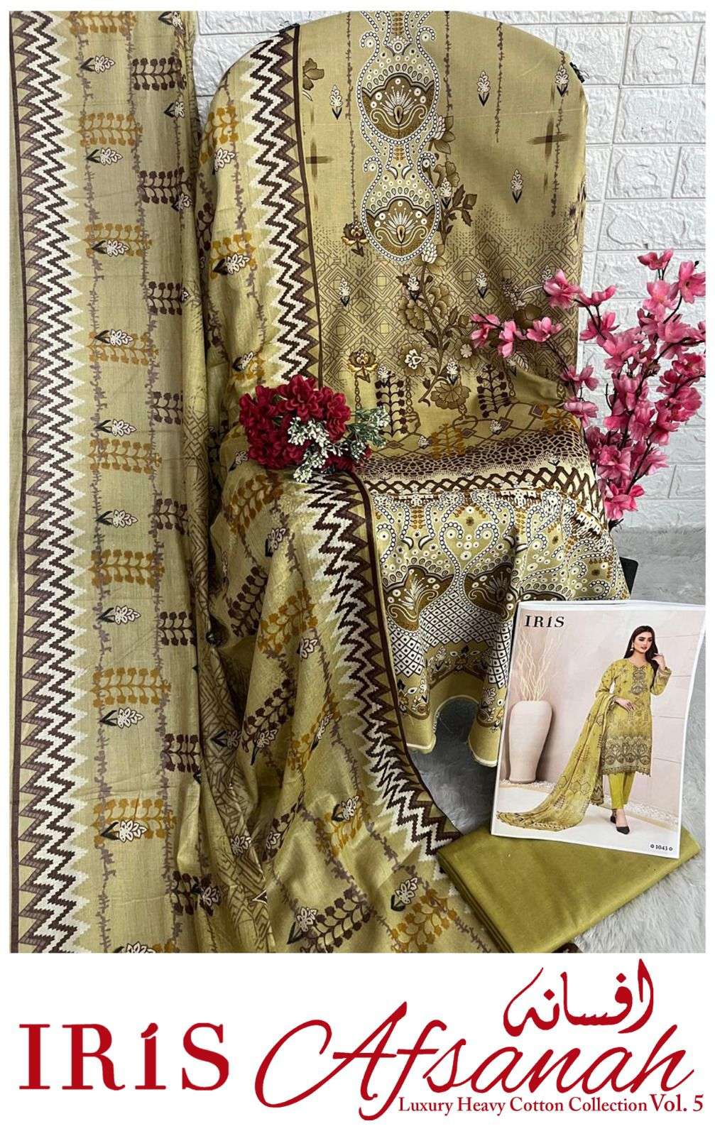 IRIS AFSANAH VOL 5 COTTON DIGITAL PRINT SUIT