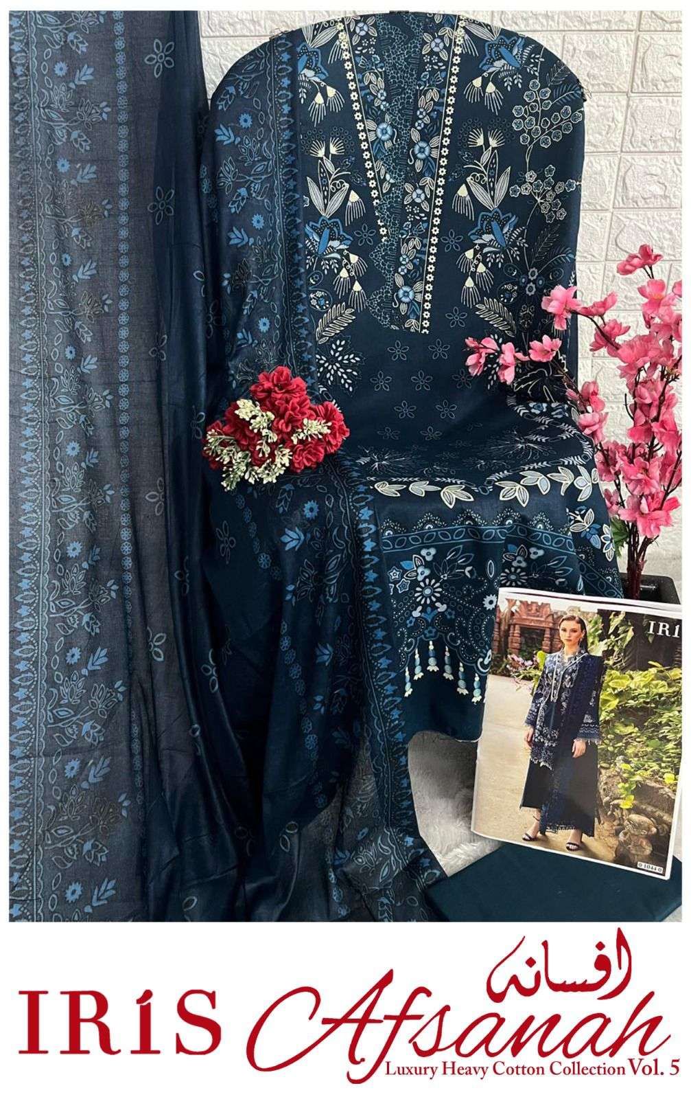 IRIS AFSANAH VOL 5 COTTON DIGITAL PRINT SUIT