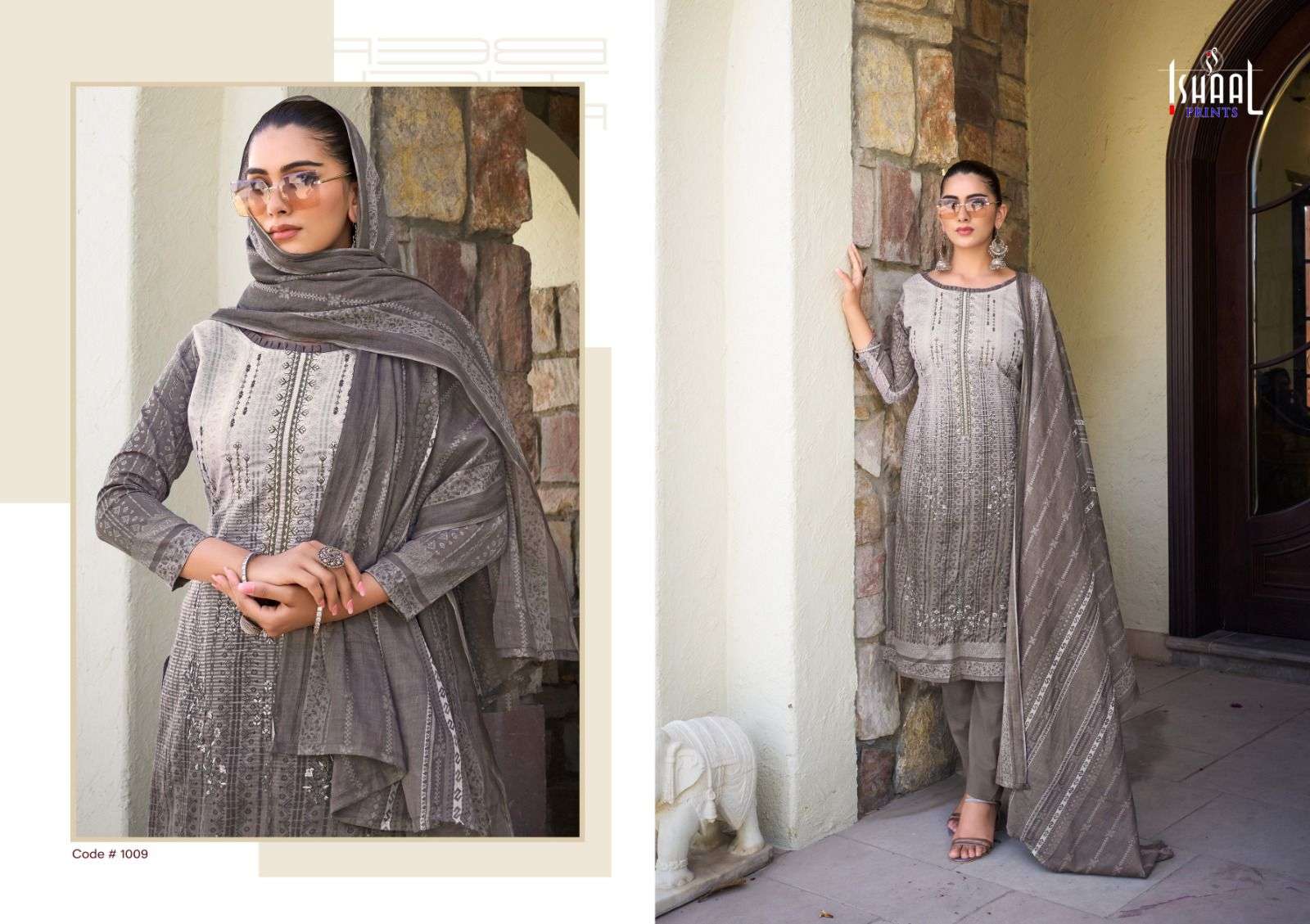 ISHAAL PRINTS EMBROIDERED VOL 9 LAWN COTTON SALWAR SUIT