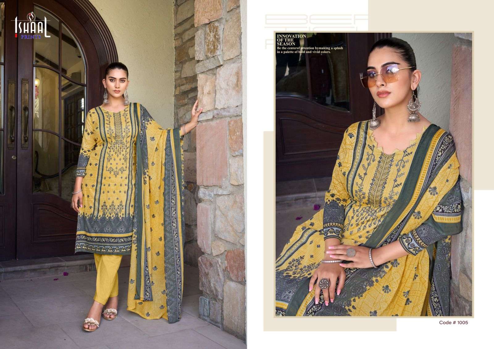 ISHAAL PRINTS EMBROIDERED VOL 9 LAWN COTTON SALWAR SUIT