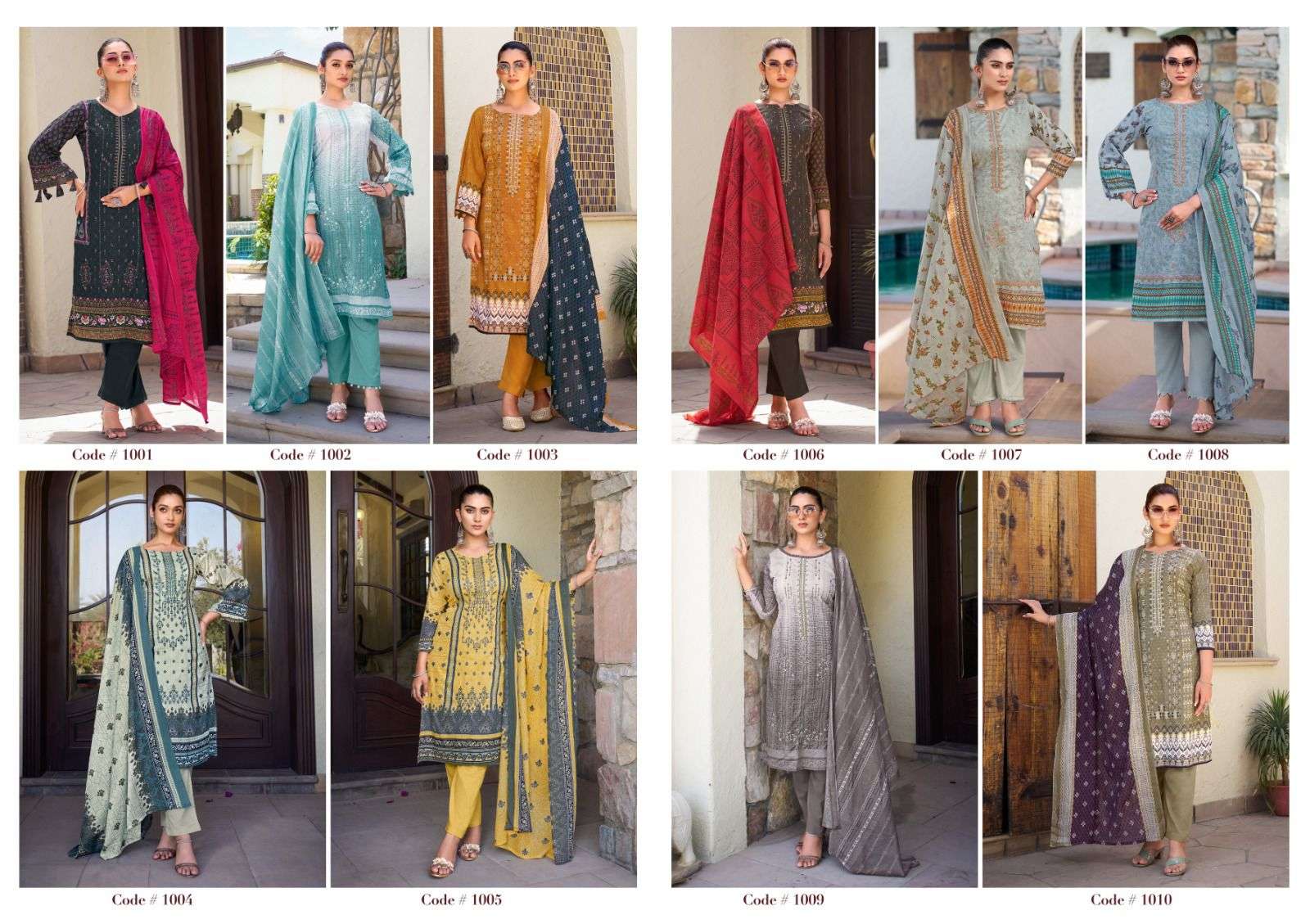 ISHAAL PRINTS EMBROIDERED VOL 9 LAWN COTTON SALWAR SUIT