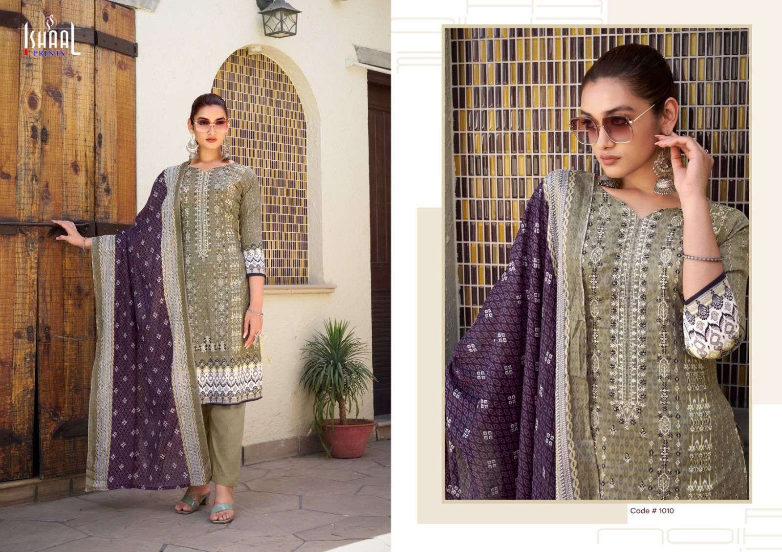 ISHAAL PRINTS EMBROIDERED VOL 9 LAWN COTTON SALWAR SUIT