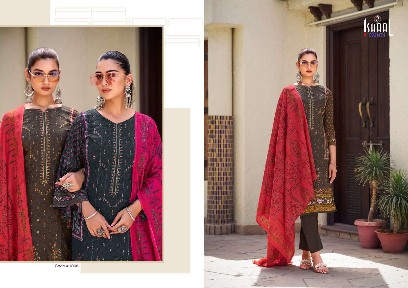 ISHAAL PRINTS EMBROIDERED VOL 9 LAWN COTTON SALWAR SUIT