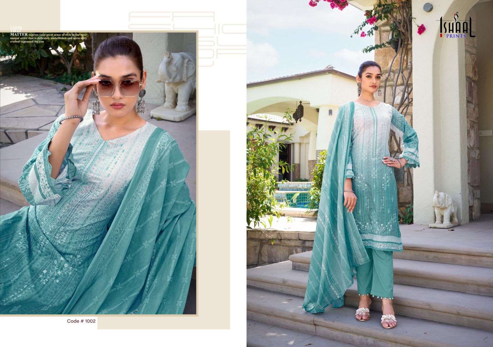 ISHAAL PRINTS EMBROIDERED VOL 9 LAWN COTTON SALWAR SUIT