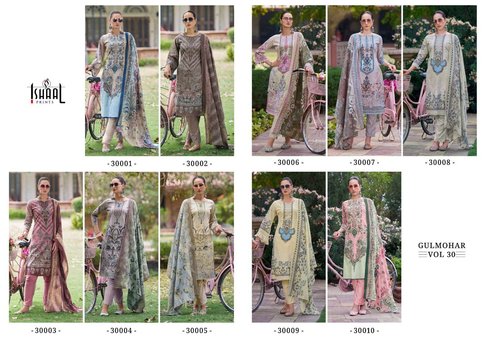 ISHAAL PRINTS GULMOHAR VOL 30 LAWN COTTON DIGITAL PRINT SUIT