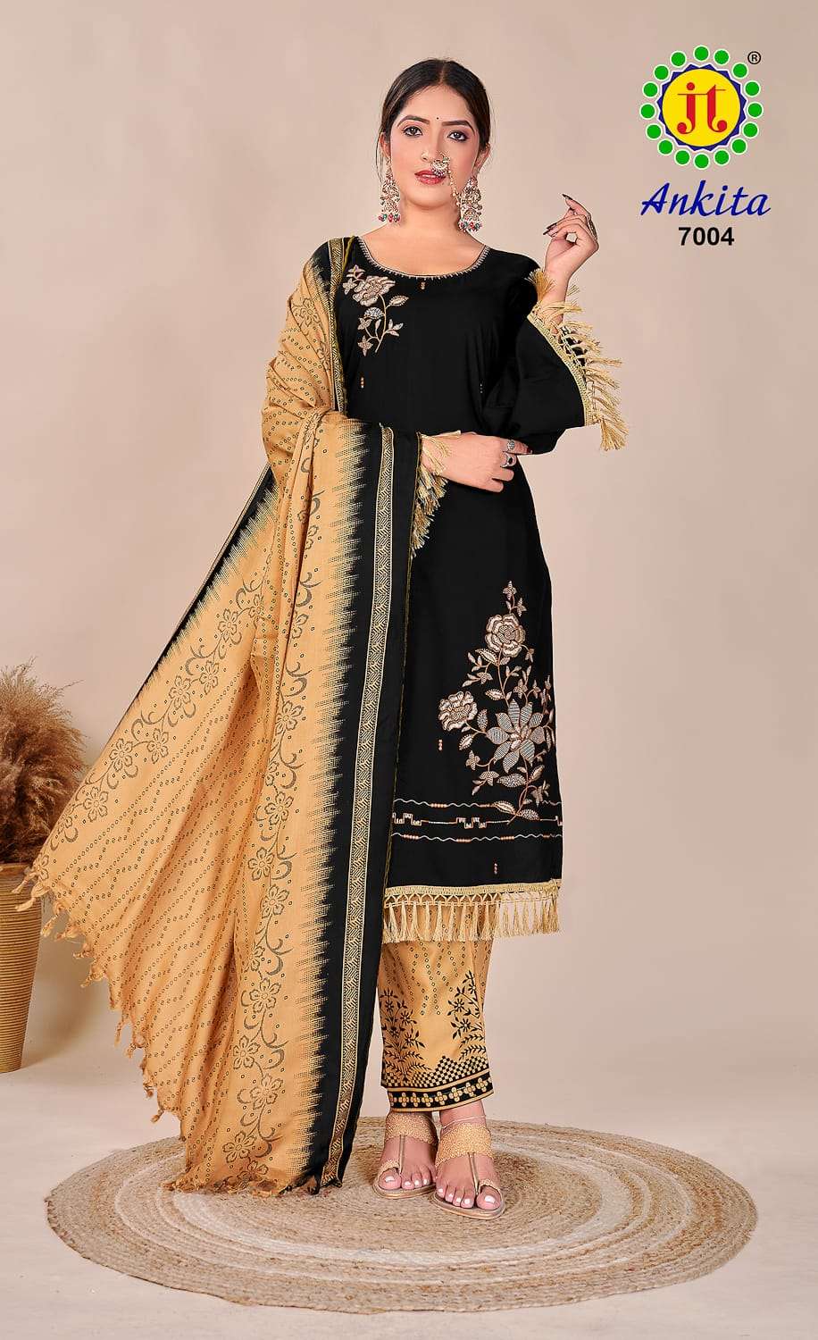 JT ANKITA VOL 7 RAYON FANCY SEQUENCE WORK SUIT