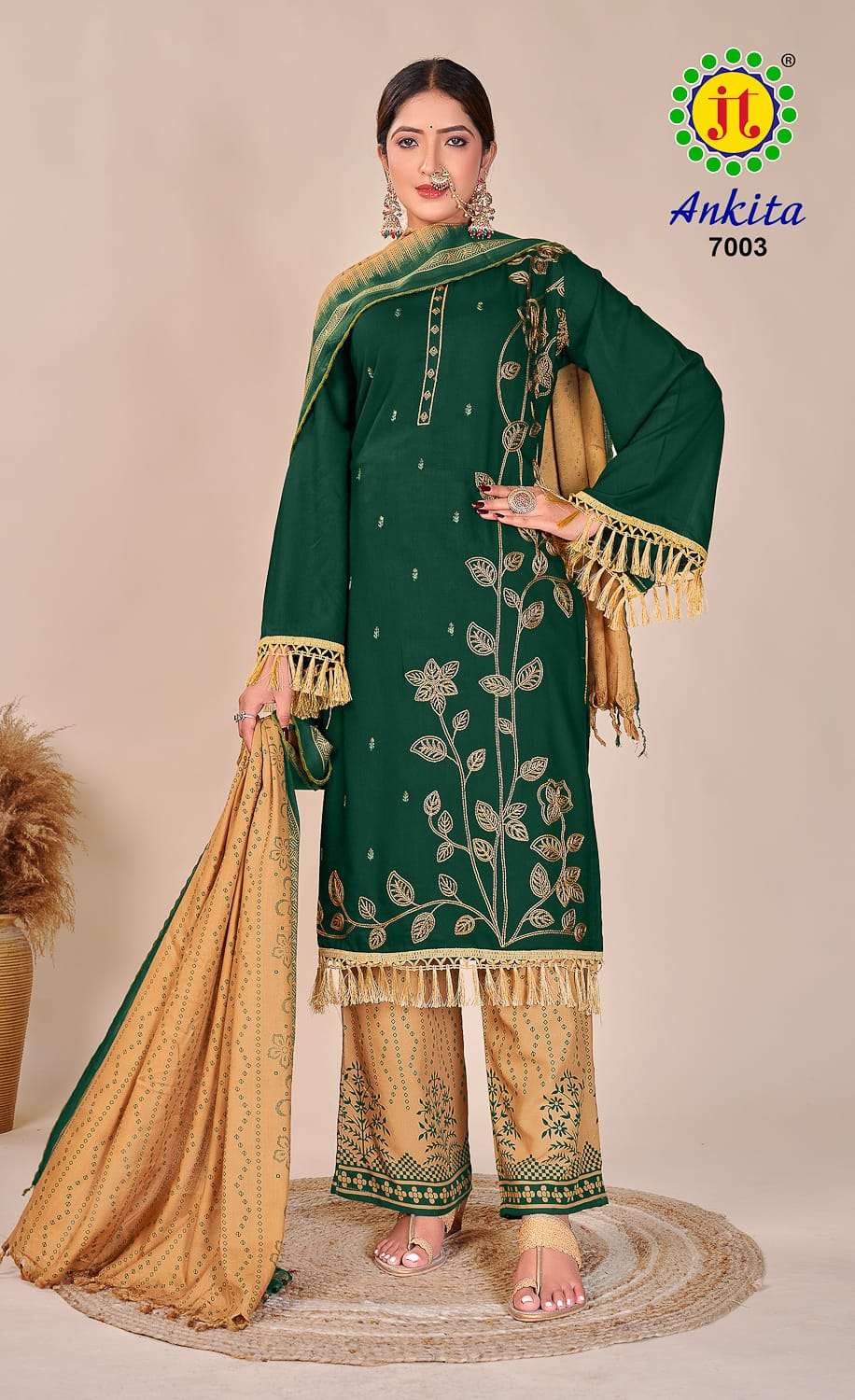 JT ANKITA VOL 7 RAYON FANCY SEQUENCE WORK SUIT