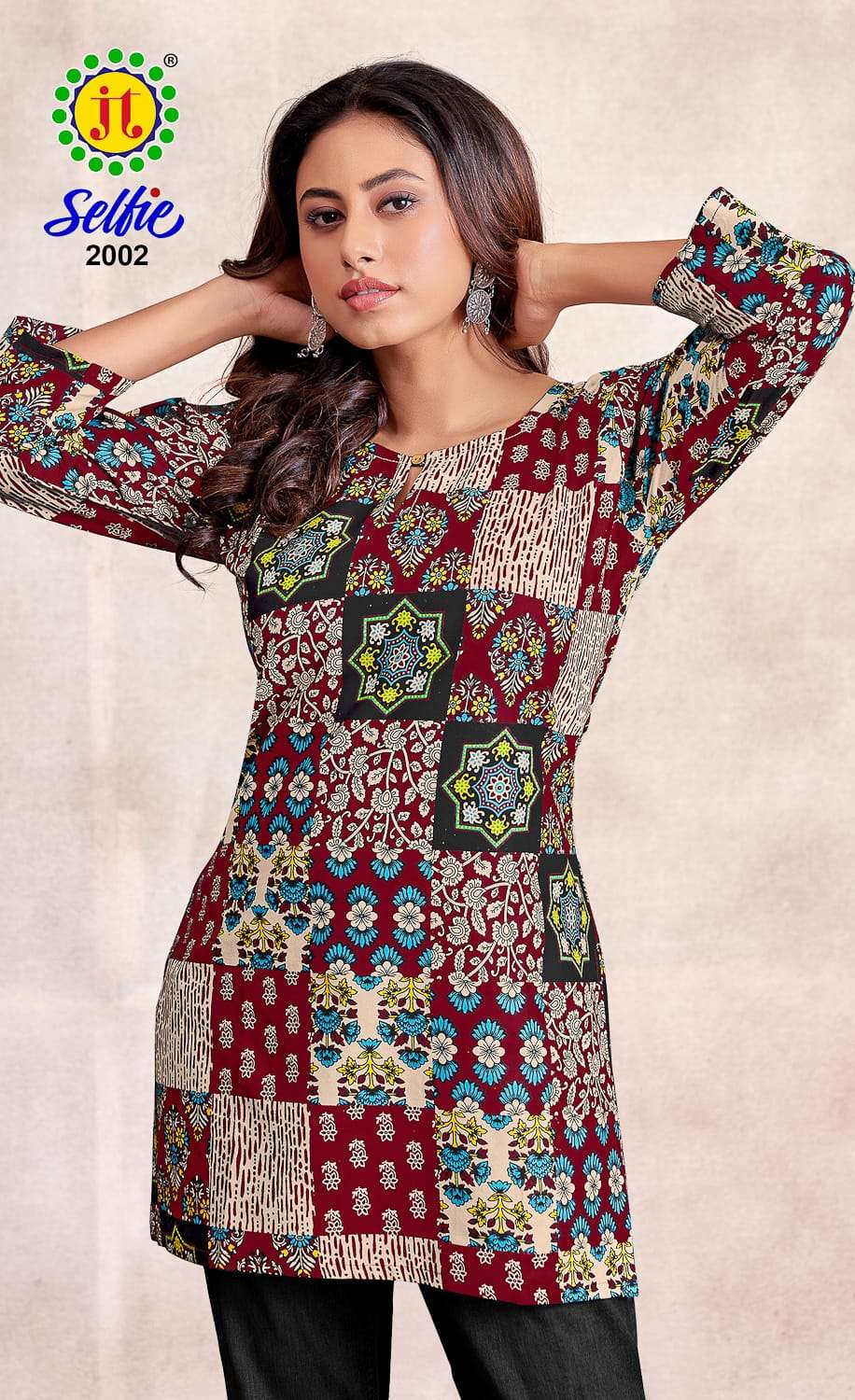 JT SELFIE VOL 2 COTTON PRINT FANCY SHORT KURTI