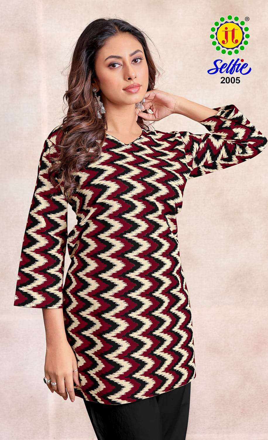 JT SELFIE VOL 2 COTTON PRINT FANCY SHORT KURTI
