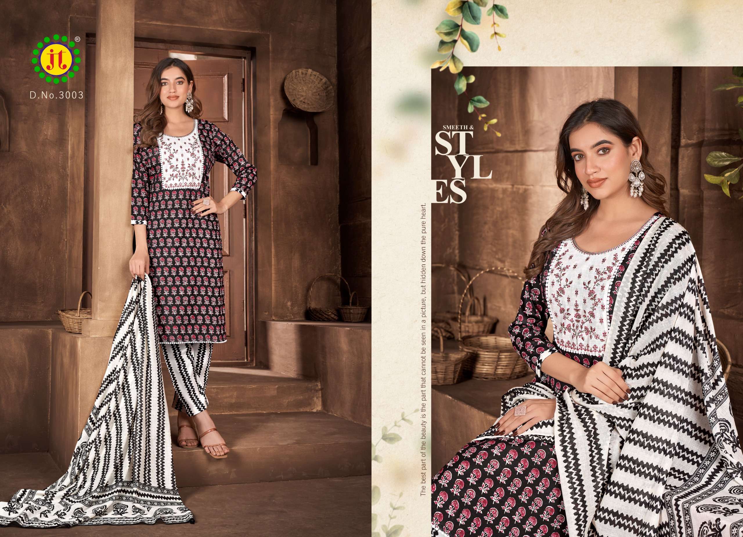 JT ZARA VOL 3 COTTON PRINTED DRESS MATERIAL