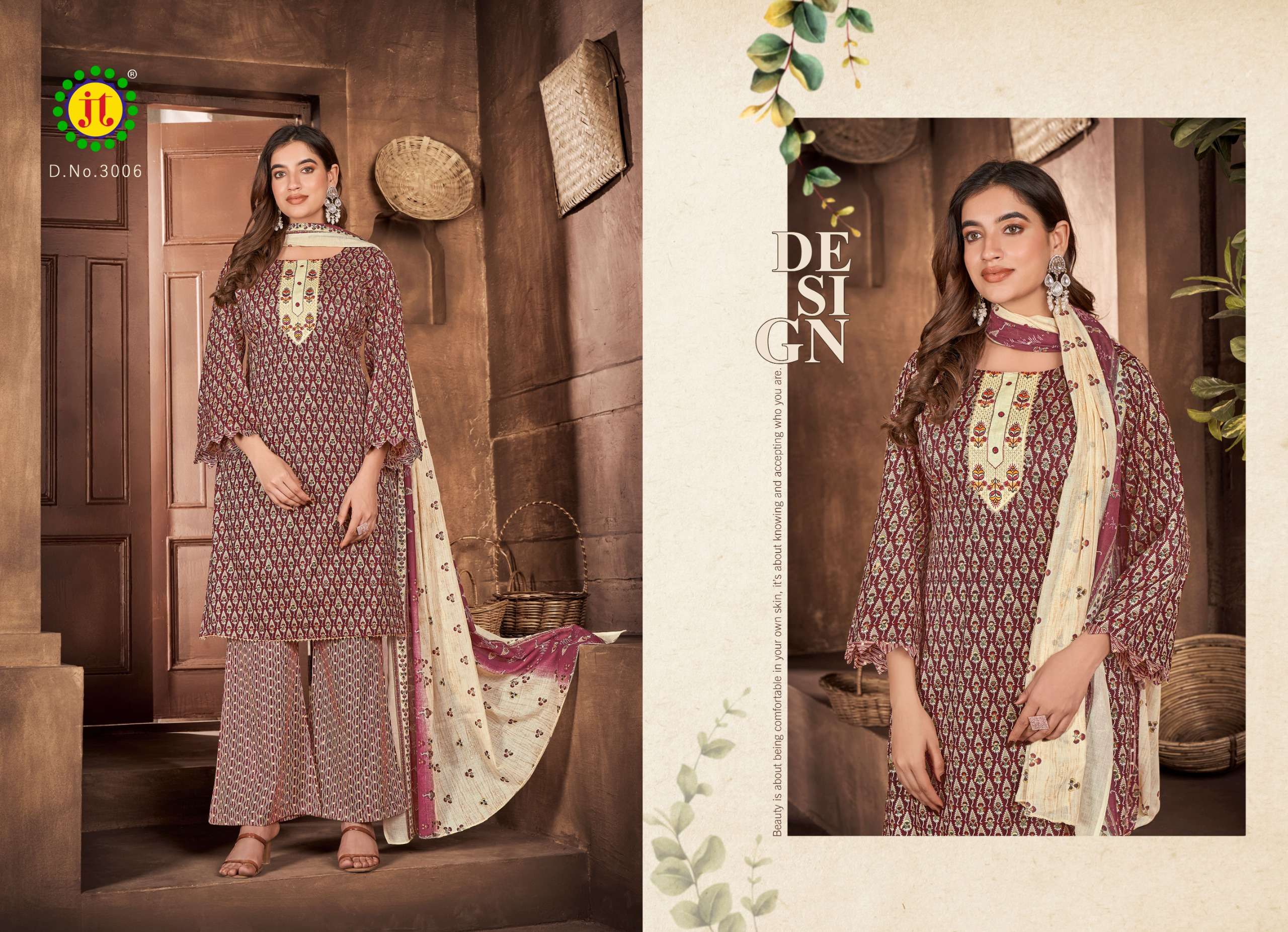 JT ZARA VOL 3 COTTON PRINTED DRESS MATERIAL