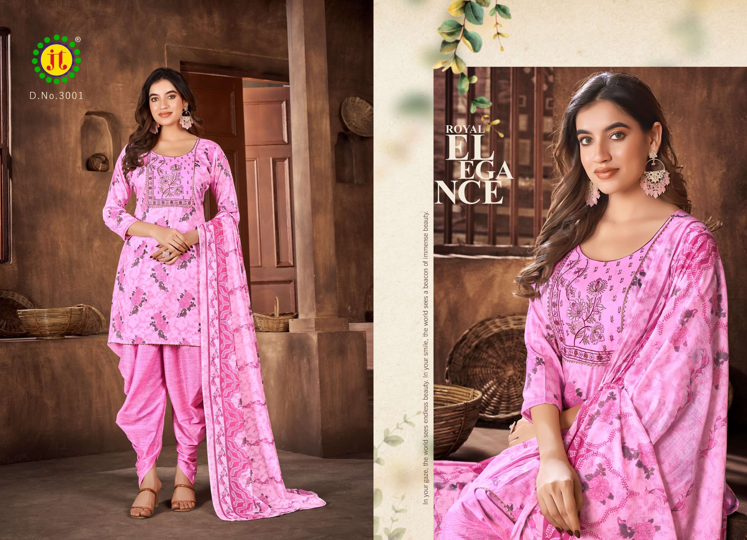 JT ZARA VOL 3 COTTON PRINTED DRESS MATERIAL