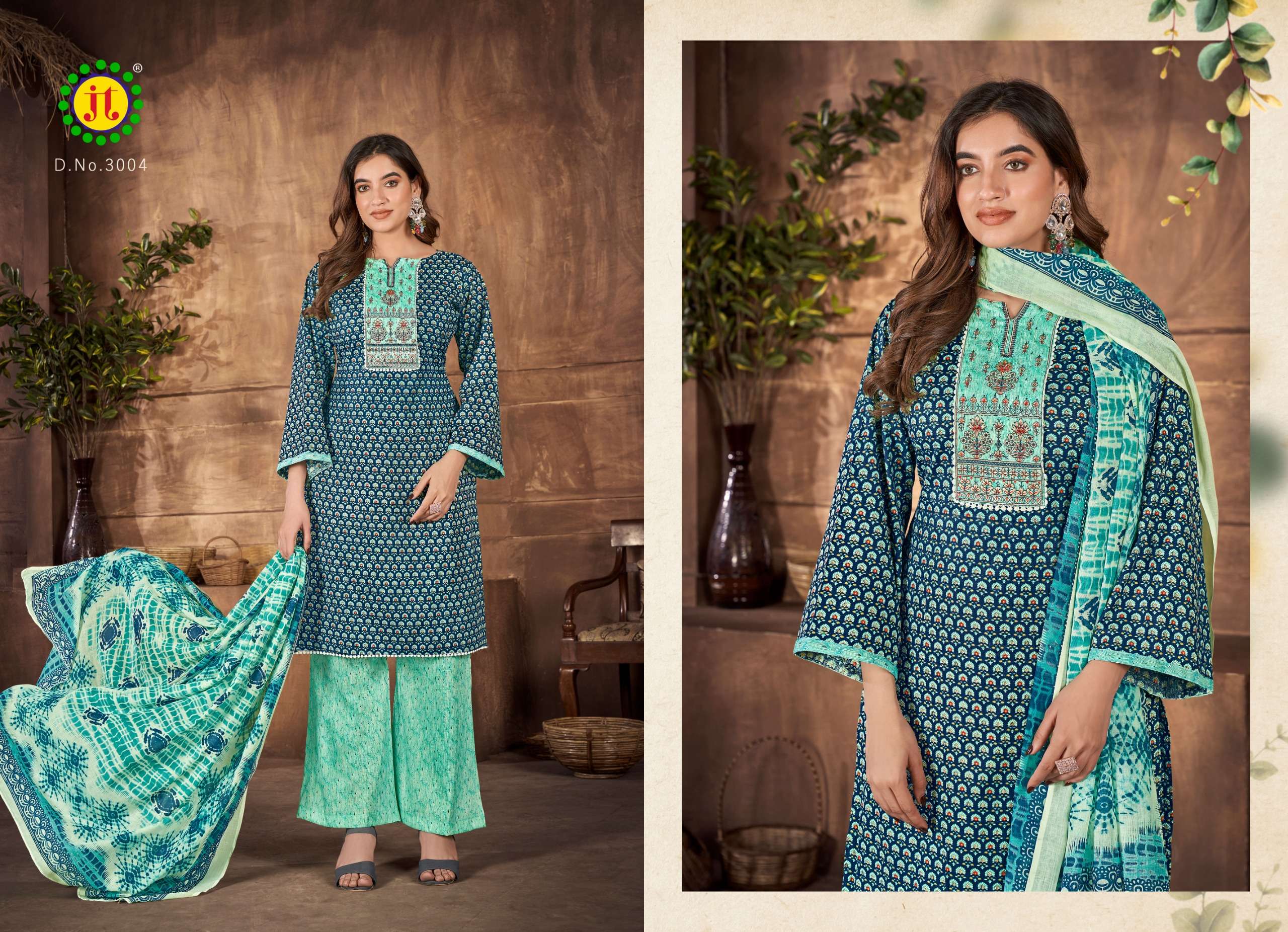 JT ZARA VOL 3 COTTON PRINTED DRESS MATERIAL