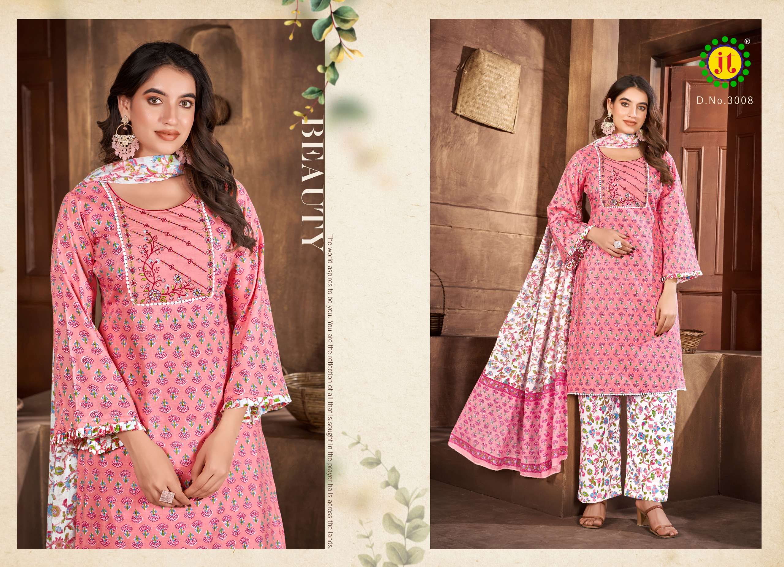JT ZARA VOL 3 COTTON PRINTED DRESS MATERIAL