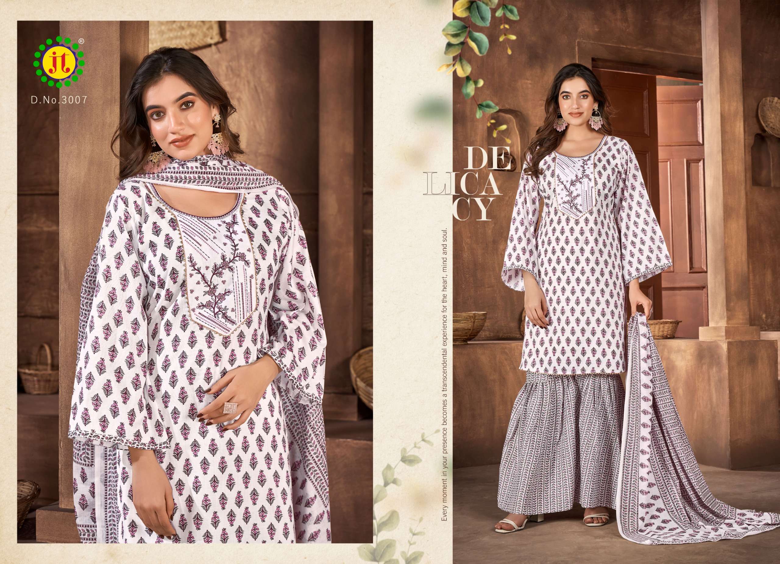 JT ZARA VOL 3 COTTON PRINTED DRESS MATERIAL