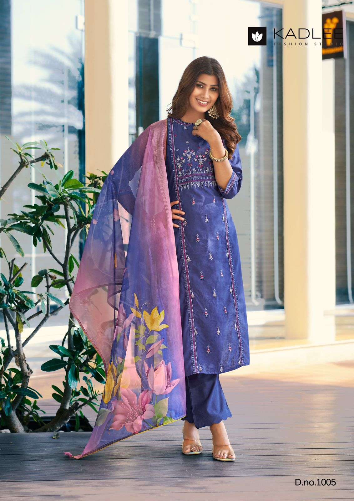 KADLEE FASHION SUMMER STORY FANCY HAND WORK KURTI COMBO SET 