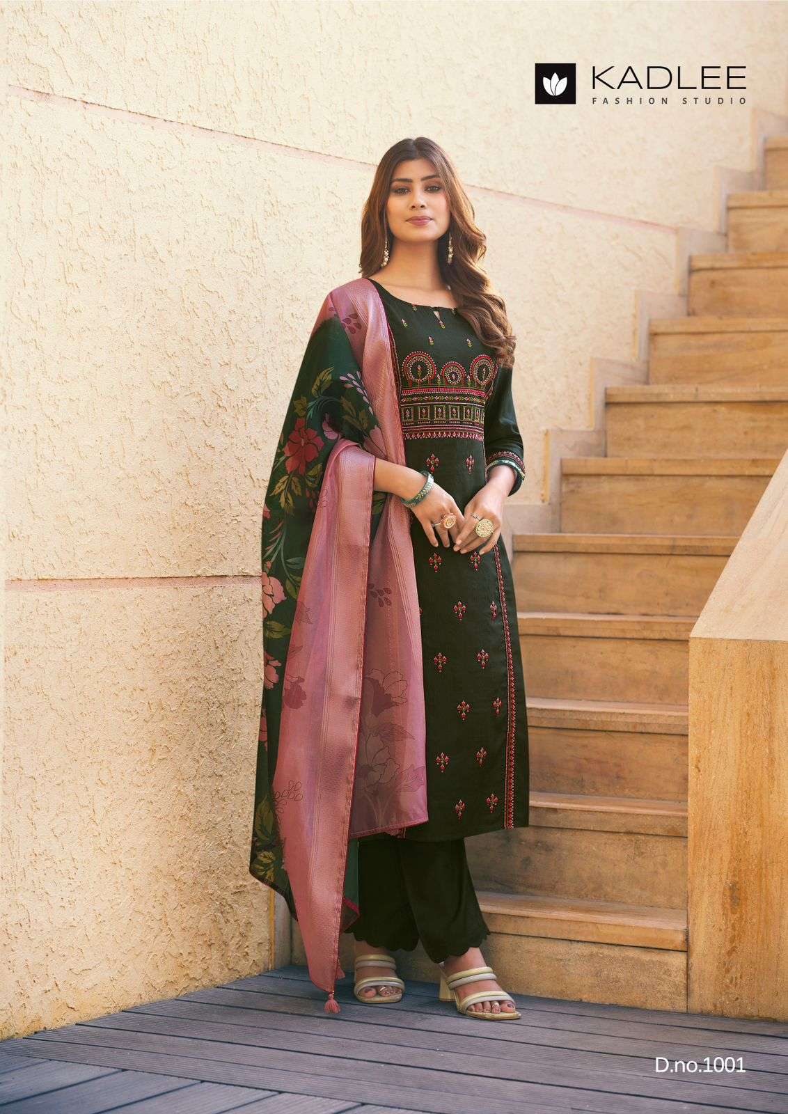 KADLEE FASHION SUMMER STORY FANCY HAND WORK KURTI COMBO SET 