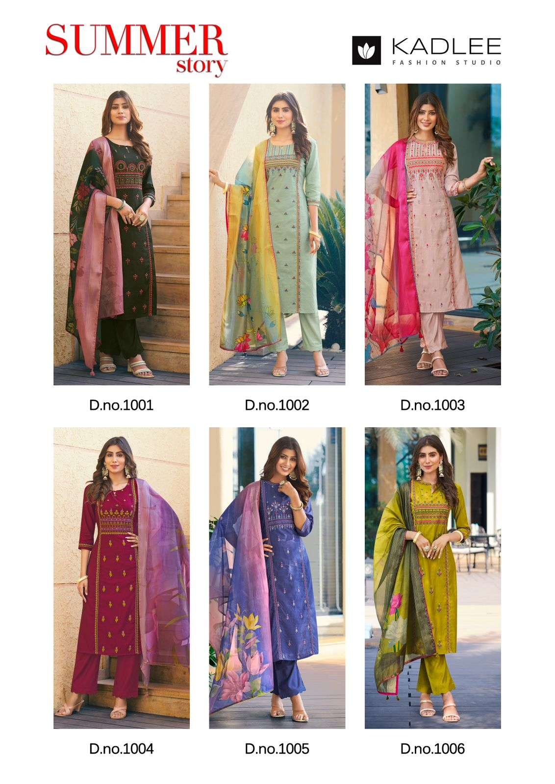 KADLEE FASHION SUMMER STORY FANCY HAND WORK KURTI COMBO SET 