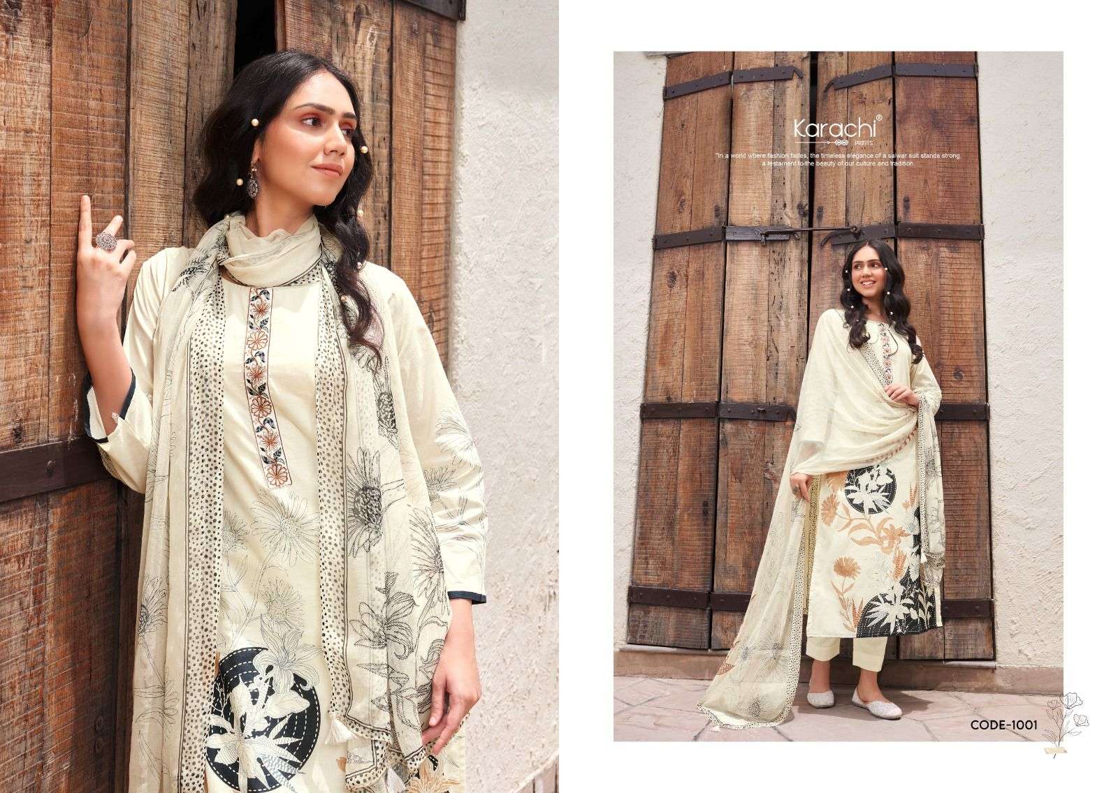 KARACHI PRINTS BAHARA COTTON DIGITAL PRINT WITH FANCY WORK SUIT