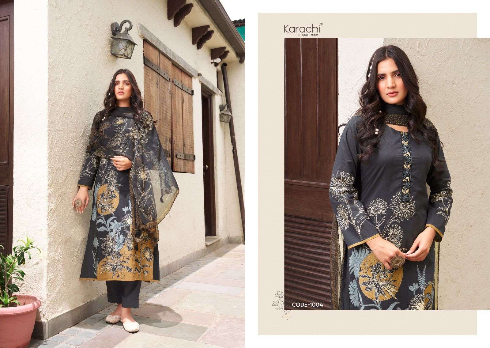 KARACHI PRINTS BAHARA COTTON DIGITAL PRINT WITH FANCY WORK SUIT