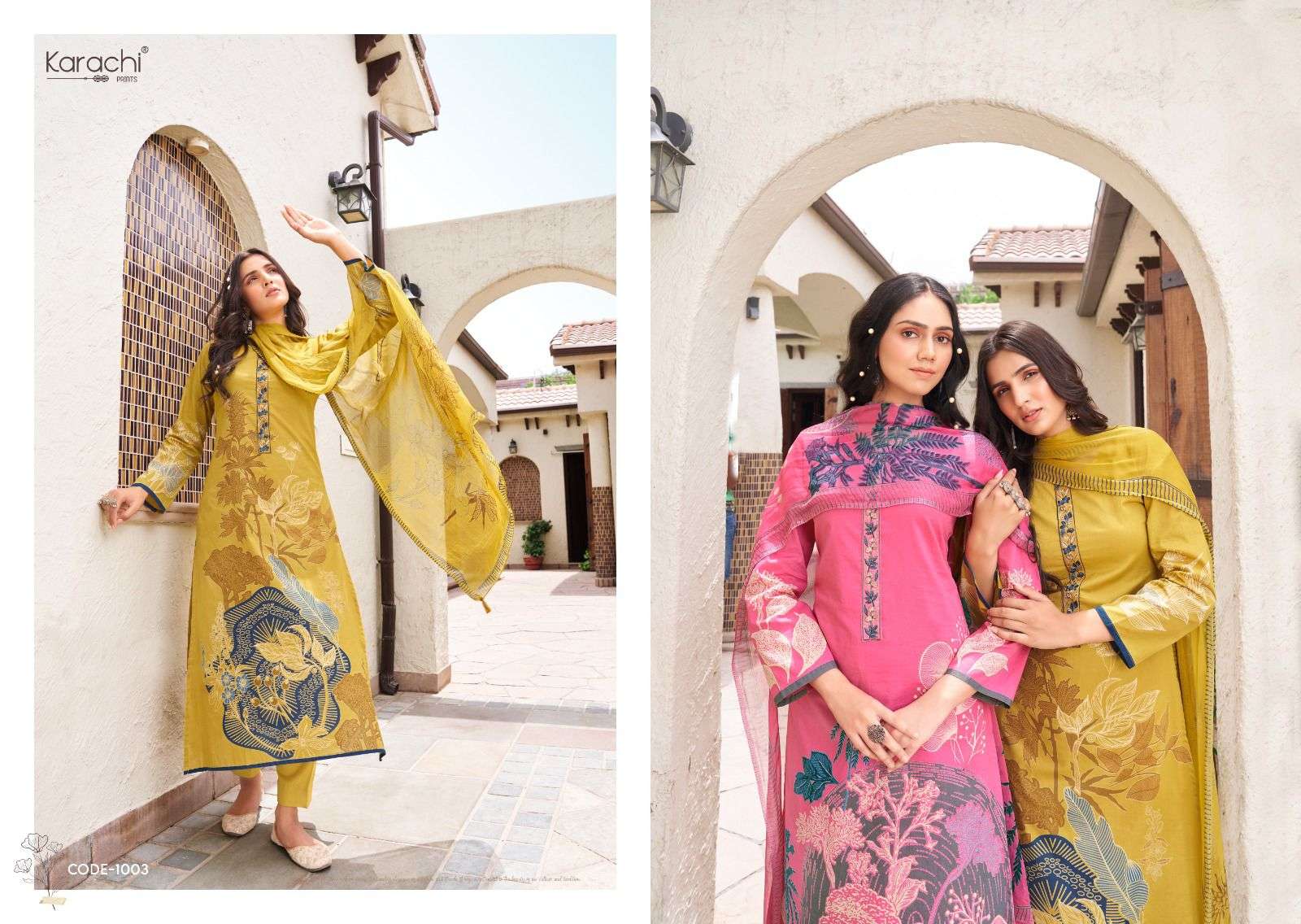 KARACHI PRINTS BAHARA COTTON DIGITAL PRINT WITH FANCY WORK SUIT