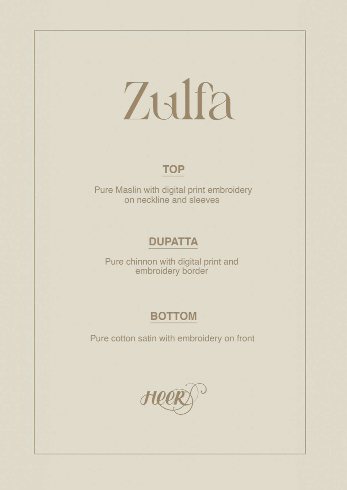 KIMORA FASHION ZULFA MUSLIN DESIGNER SUIT