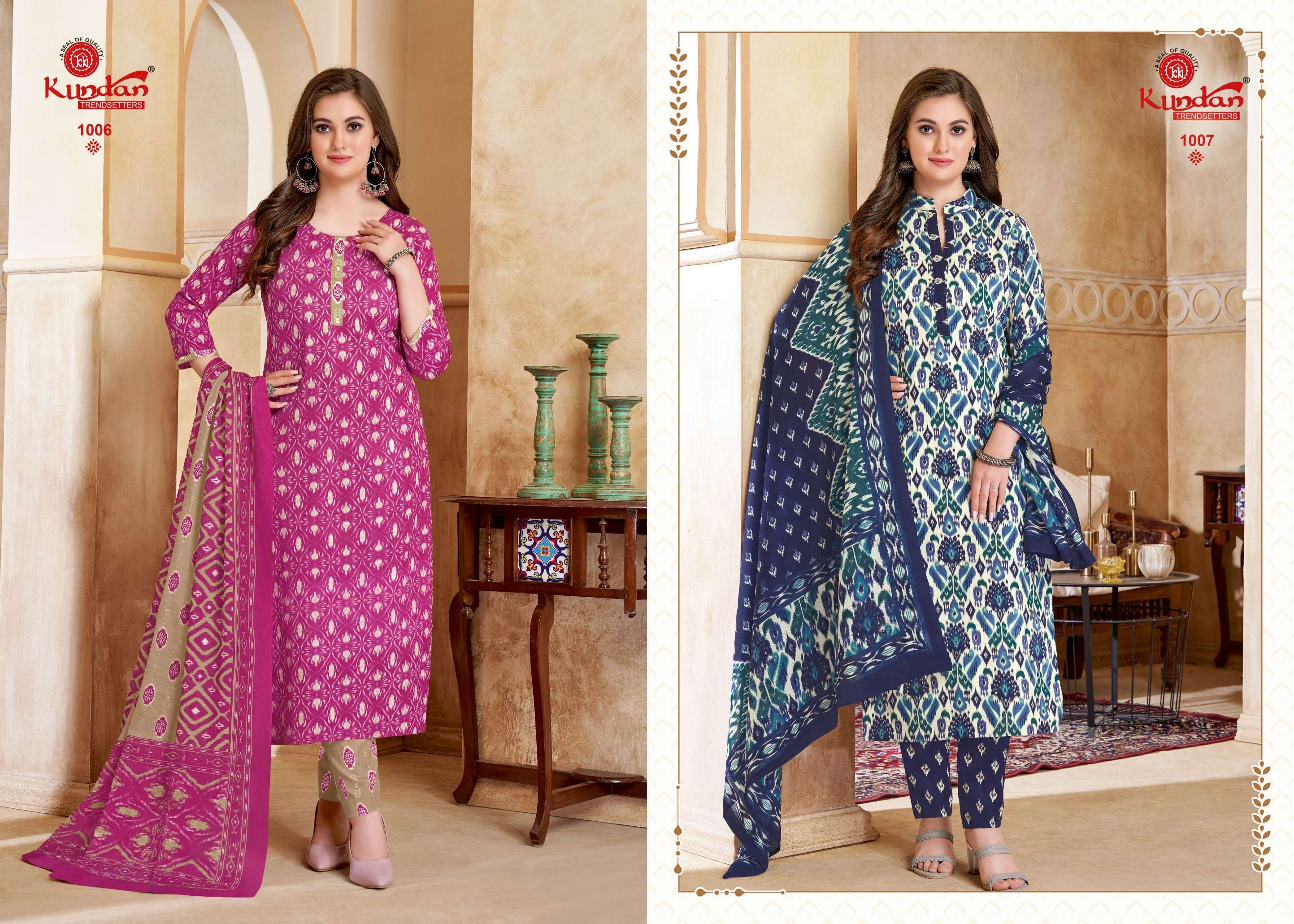 KUNDAN TEX IKKAT VOL 1 COTTON PRINT SALWAR SUIT