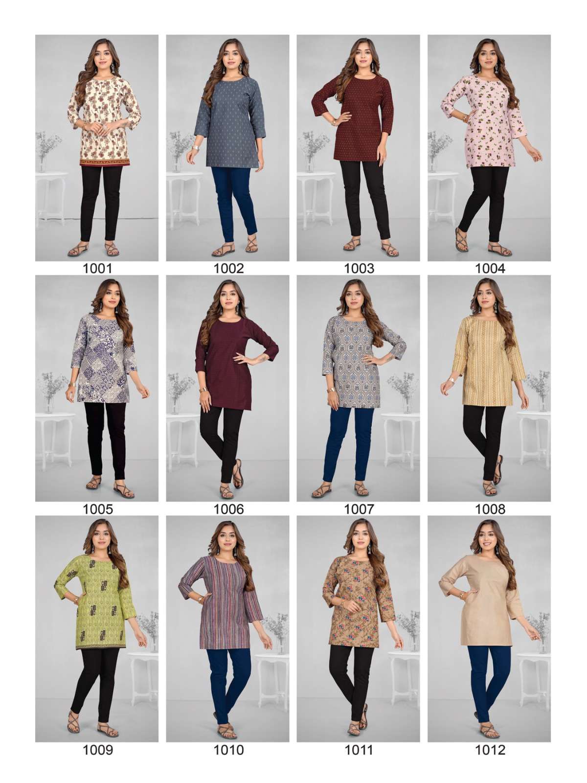 KUNDAN TEX ZARA COTTON FANCY SHORT KURTI