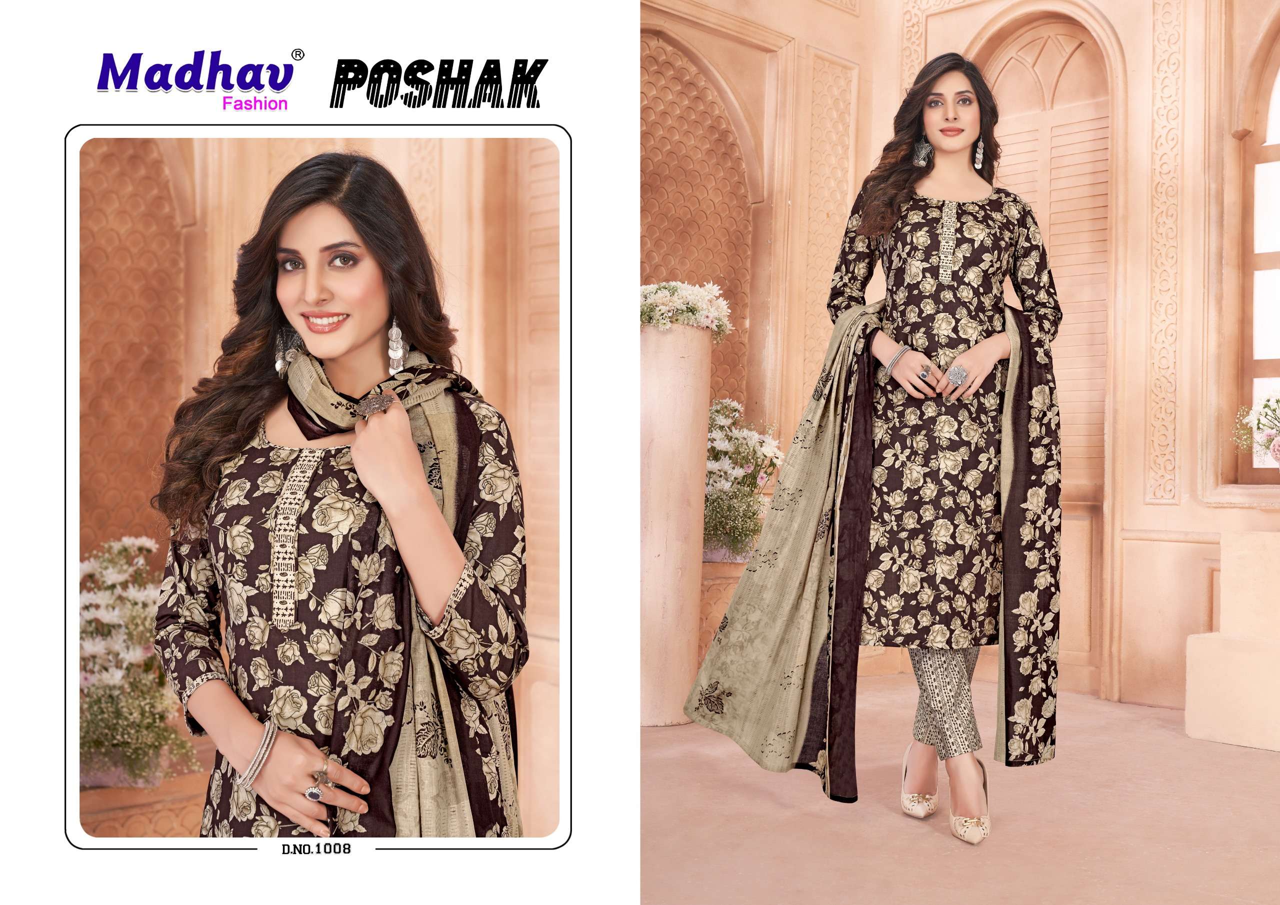 MADHAV FASHION POSHAK VOL 1 COTTON PRINT DRESS