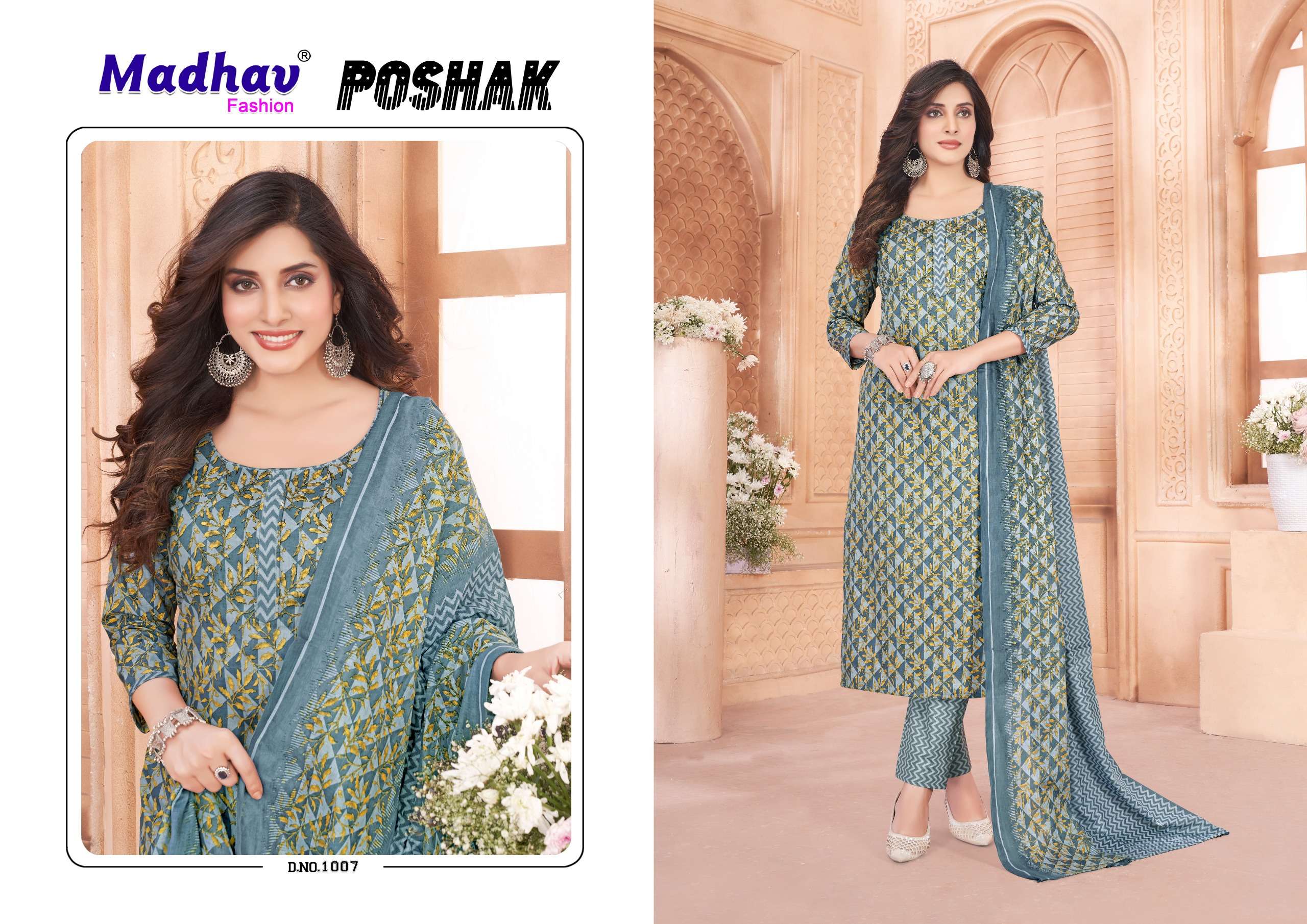 MADHAV FASHION POSHAK VOL 1 COTTON PRINT DRESS