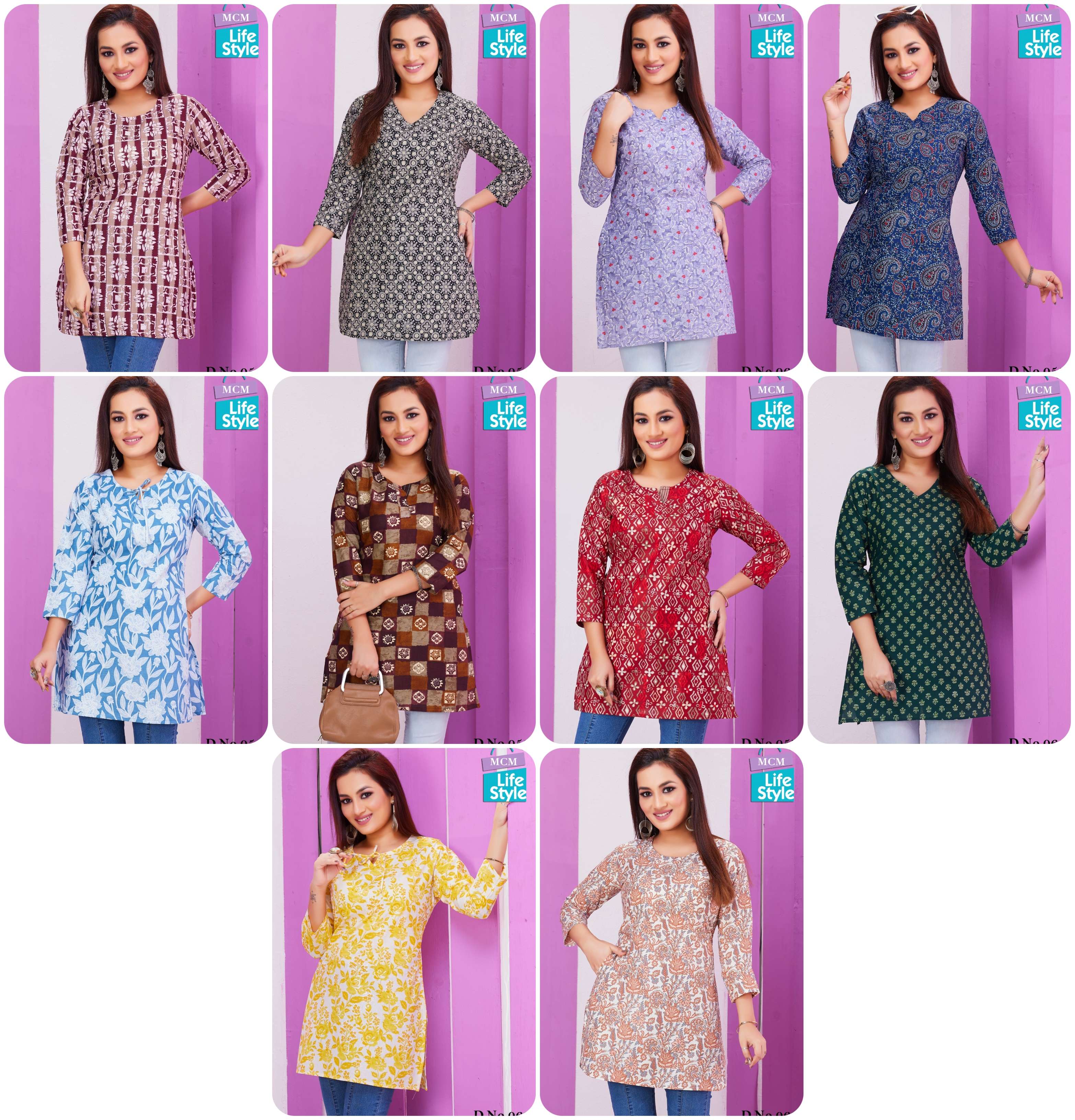 MCM LIFESTYLE KASHVI VOL 4 COTTON PRINT SHORT KURTI 