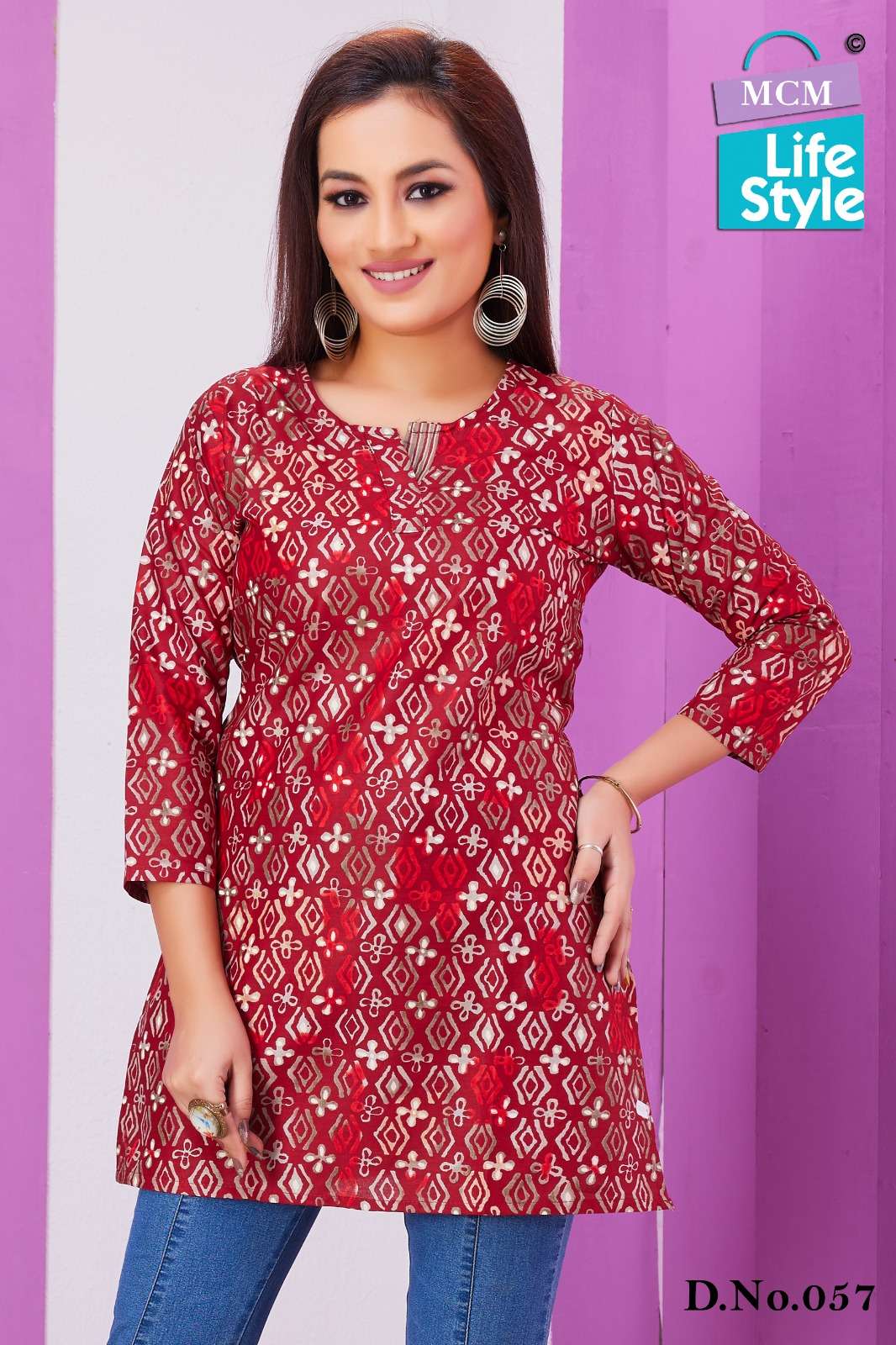 MCM LIFESTYLE KASHVI VOL 4 COTTON PRINT SHORT KURTI 