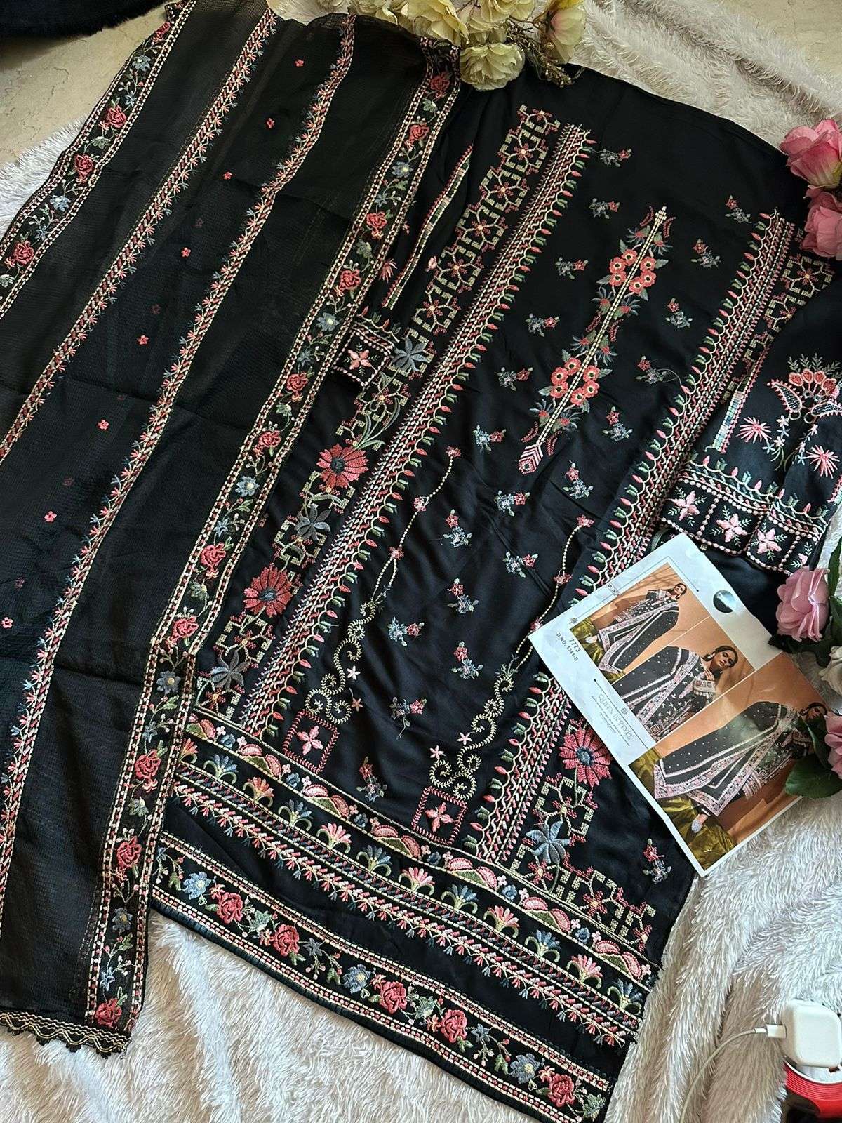 MEHBOOB TEX D NO 1341 COTTON CHIKANKARI DESIGNER SUIT