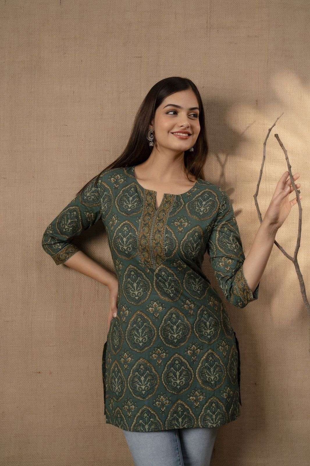 MF BLUSH 2.0 COTTON PRINT FANCY SUMMER WEAR SHORT KURTI