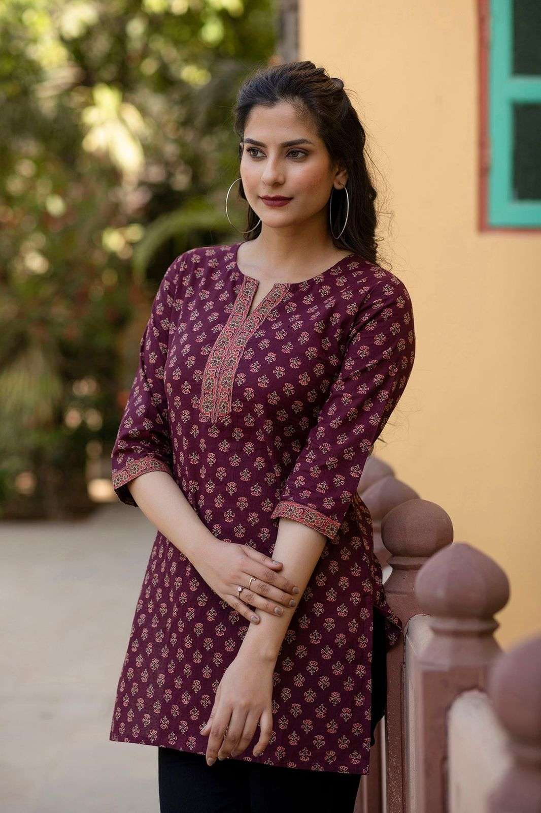 MF BLUSH 2.0 COTTON PRINT FANCY SUMMER WEAR SHORT KURTI