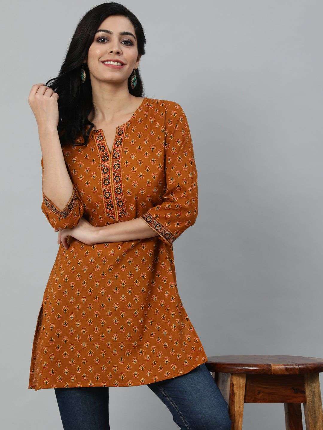 MF BLUSH 2.0 COTTON PRINT FANCY SUMMER WEAR SHORT KURTI