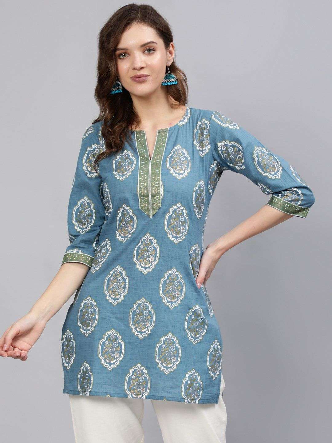 MF BLUSH 2.0 COTTON PRINT FANCY SUMMER WEAR SHORT KURTI