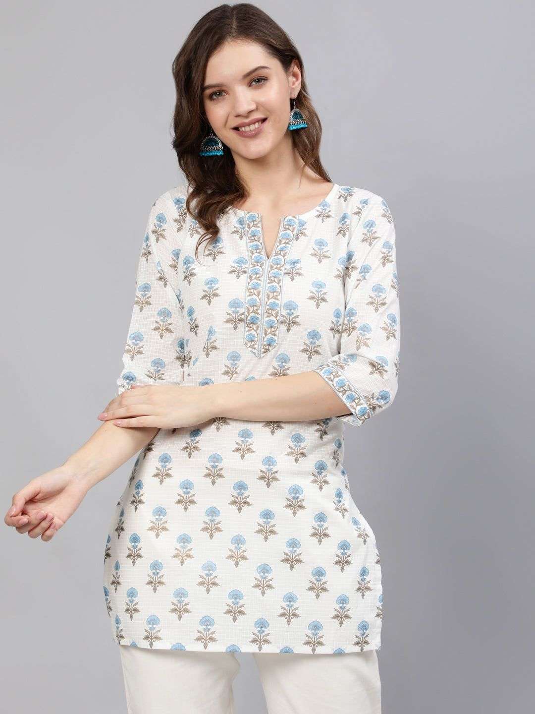 MF BLUSH 2.0 COTTON PRINT FANCY SUMMER WEAR SHORT KURTI