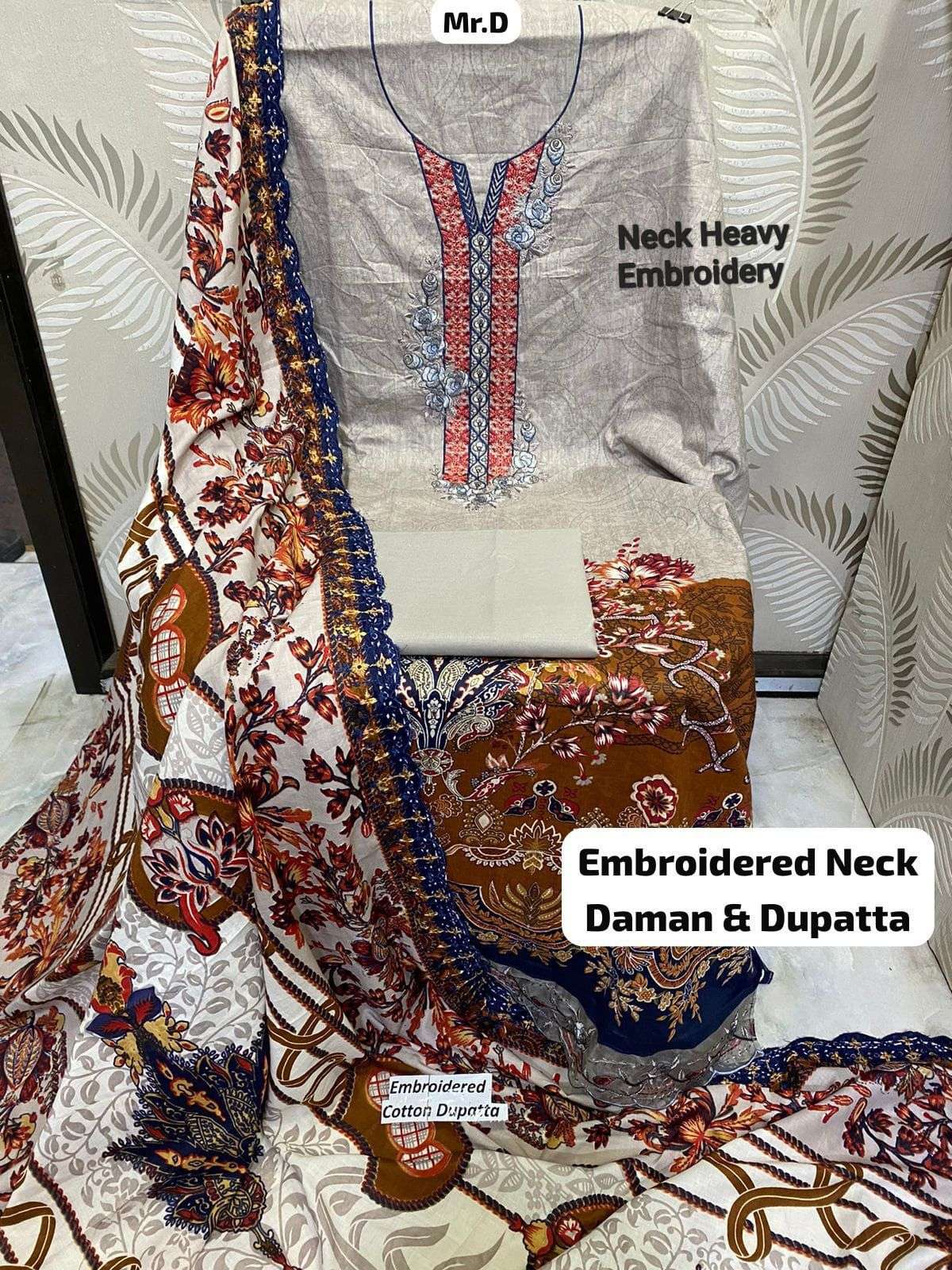 MF DUPATA CUT WORK COLLECTION LAWN COTTON DESIGNER SUIT
