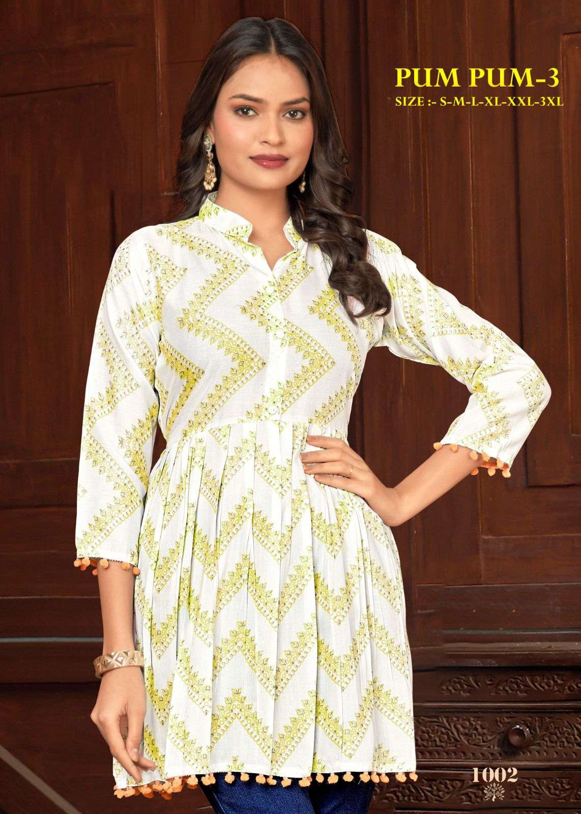 MF PUM PUM VOL 3 RAYON PRINT FANCY TUNIC 