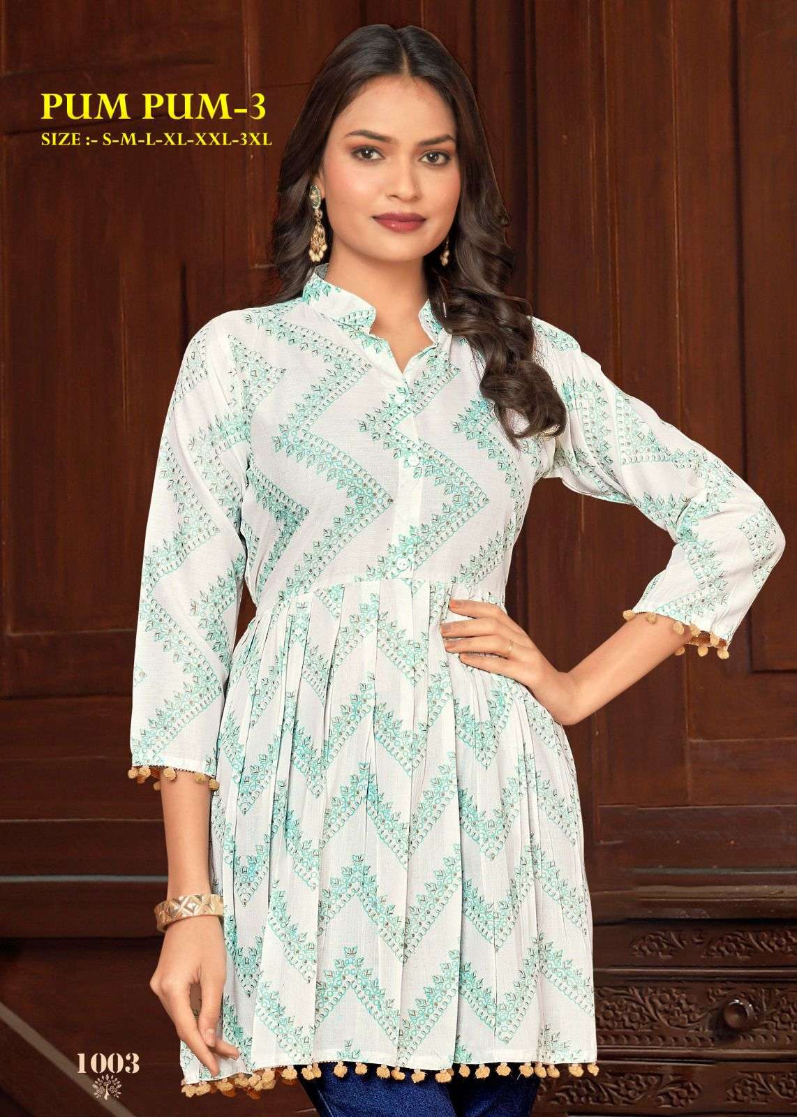 MF PUM PUM VOL 3 RAYON PRINT FANCY TUNIC 