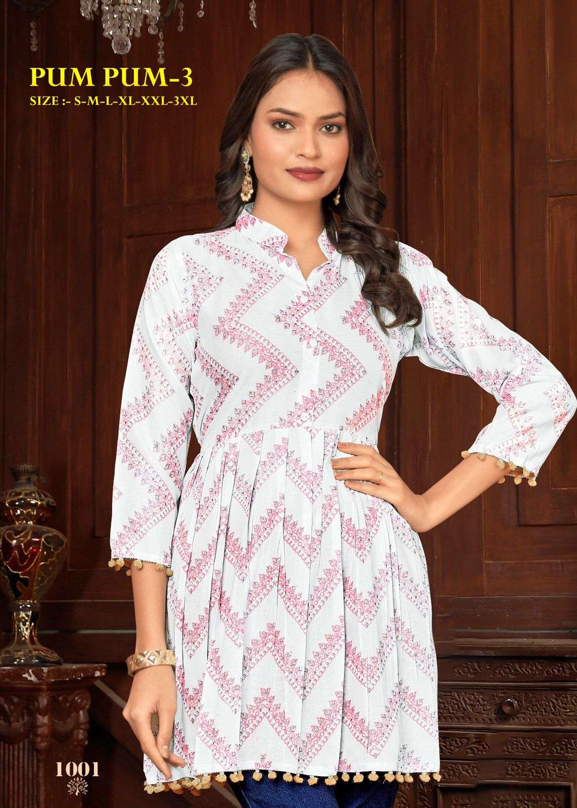 MF PUM PUM VOL 3 RAYON PRINT FANCY TUNIC 
