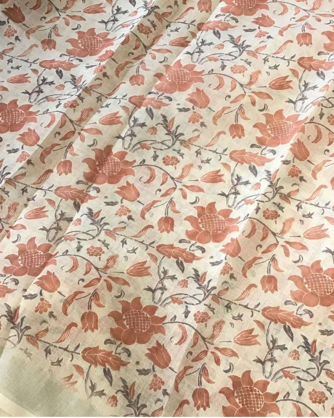 MF SHUROOQ LINEN COTTON FANCY WORK SUIT