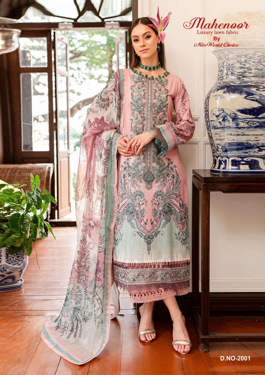 MISS WORLD CHOICE MAHENOOR VOL 2 LAWN COTTON DIGITAL PRINT SUIT
