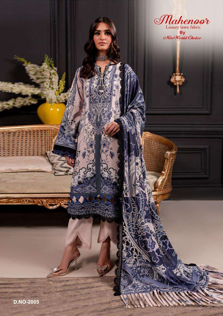 MISS WORLD CHOICE MAHENOOR VOL 2 LAWN COTTON DIGITAL PRINT SUIT