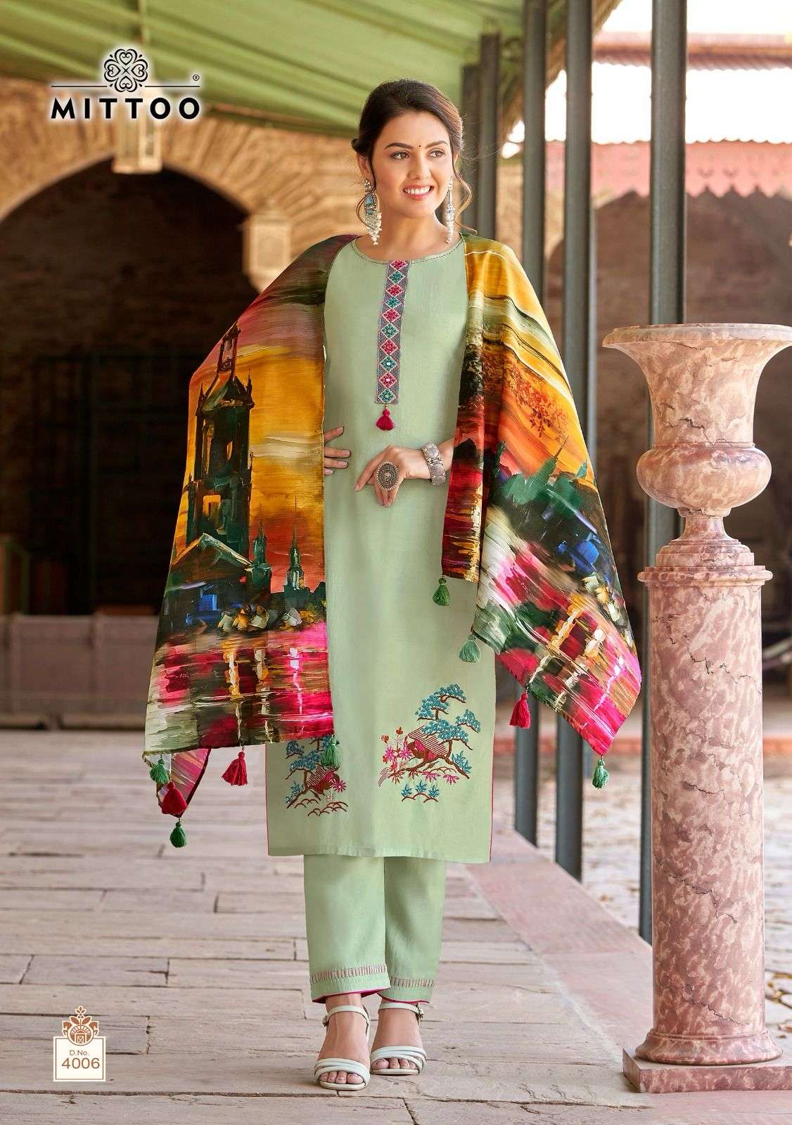 MITTOO RIVAYAT VISCOSE FANCY DESIGNER KURTI COMBO SET 