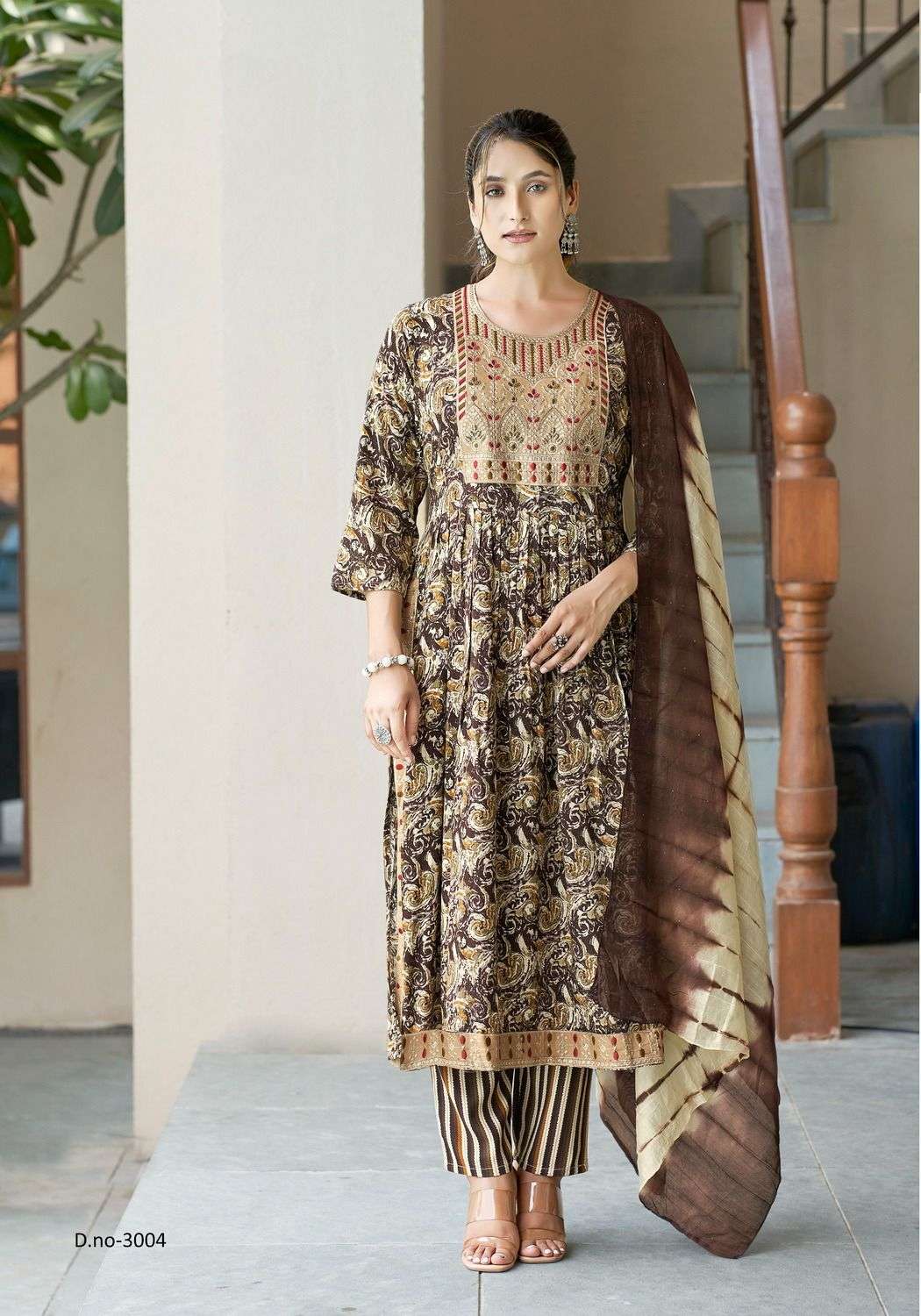 MYSTIC 9 SIMRAN VOL 3 FANCY NAIRA CUT PATTERN KURTI COMBO SET