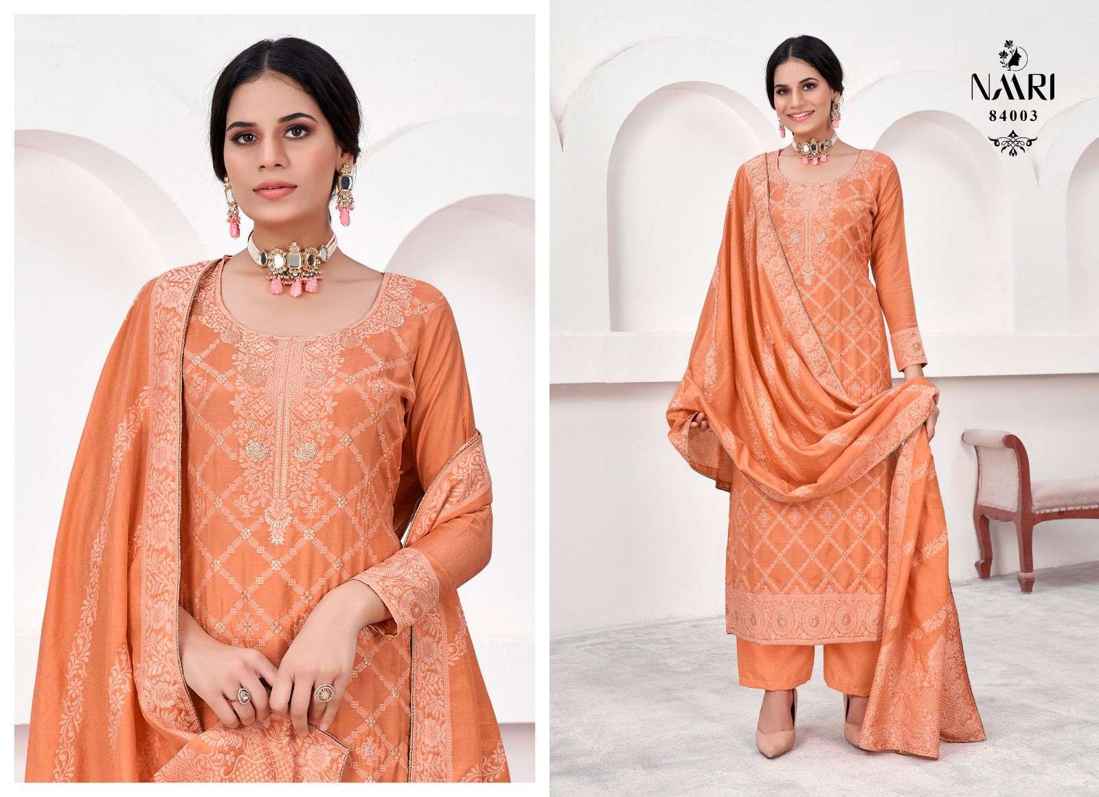 NAARI SAMAA MUSLIN JACQUARD DESIGNER SUIT
