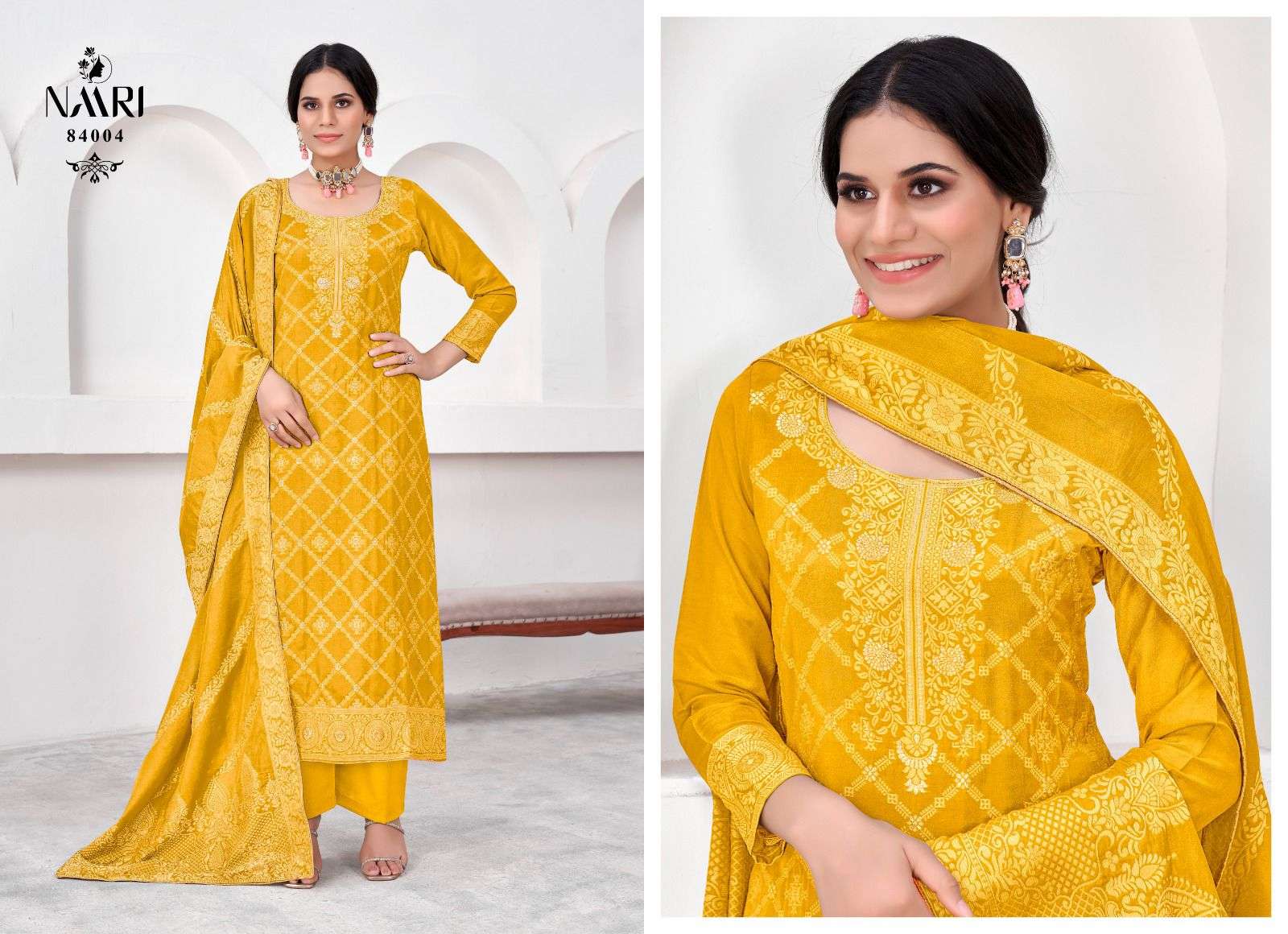 NAARI SAMAA MUSLIN JACQUARD DESIGNER SUIT