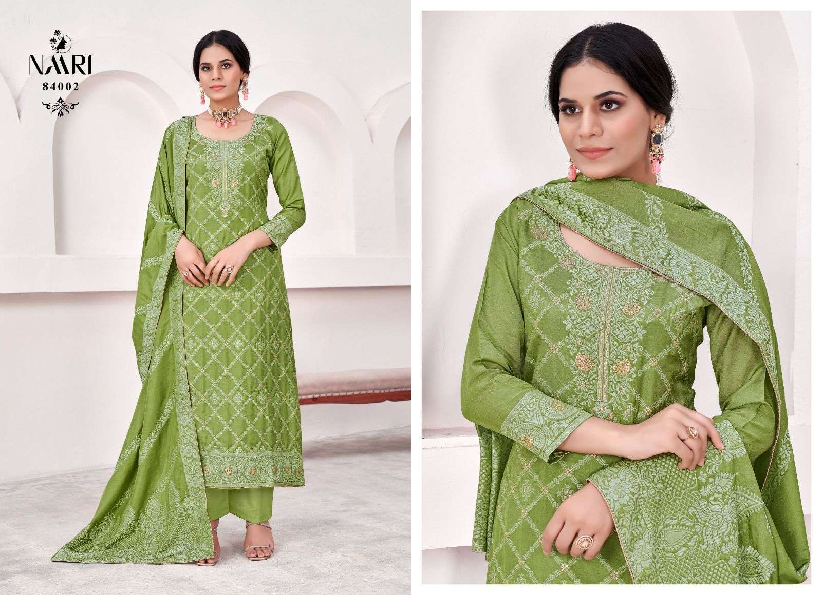 NAARI SAMAA MUSLIN JACQUARD DESIGNER SUIT